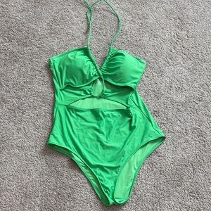 Aerie Vibrant Green One Piece Swimsuit - Size Large